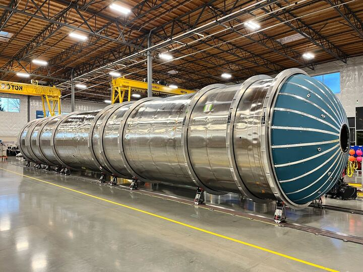 Integrated stage 1 structure of Nova rocket.